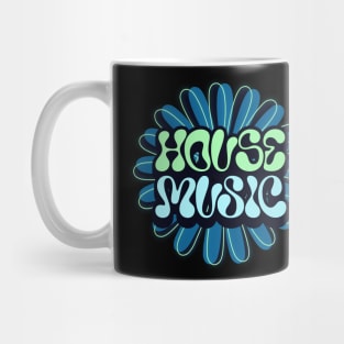 HOUSE MUSIC  - Y2K Flower (Blue/green) Mug